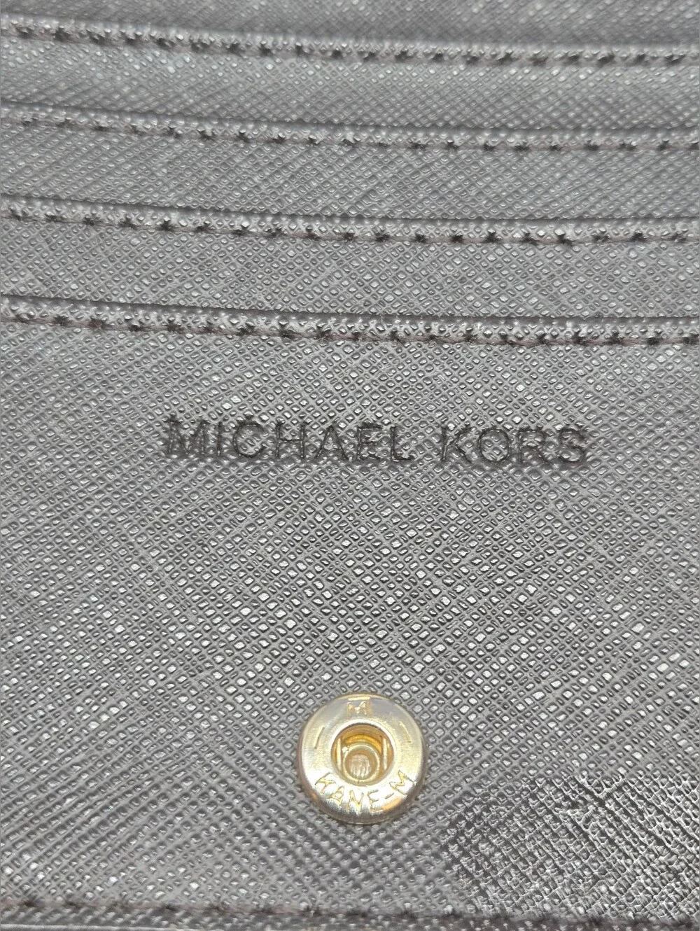 Michael Kors Jet Set Wallet Bifold Brown MK Logo Signature Zip Coin Card Case